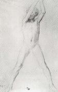 Edgar Degas Study for the youth with Arms upraised France oil painting artist